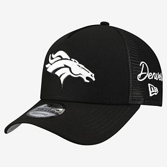 Men's New Era Black Denver Broncos City Script 9FORTY A-Frame Adjustable Hat