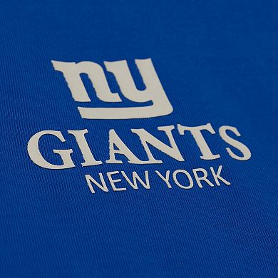 Women's Mitchell & Ness Royal New York Giants Core Essentials Micro Logo Boxy Crop T-Shirt