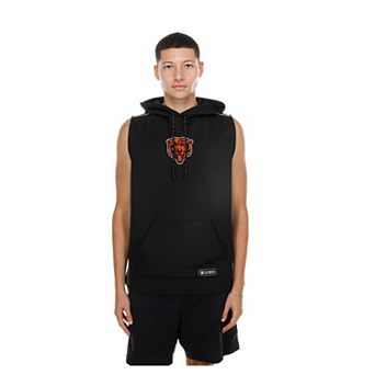 Men's New Era Black Chicago Bears Combine Sleeveless Hoodie