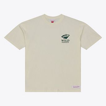 Men's Mitchell & Ness Cream Minnesota Wild Core Essentials T-Shirt