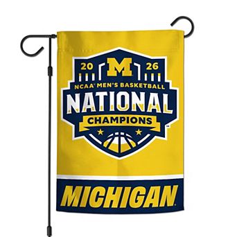 WinCraft Michigan Wolverines 2026 NCAA Men's Basketball National Champions 12" x 18" Double-Sided Garden Flag