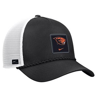 Men's Nike Black Oregon State Beavers 2026 On-Field Rope Adjustable Trucker Hat