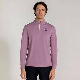 Men's Redvanly Purple Chicago Cubs Fleet Quarter-Zip Top