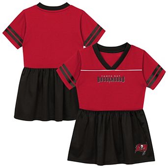 Toddler Outerstuff Red Tampa Bay Buccaneers Stadium Lights V-Neck Fashion Football Jersey Dress