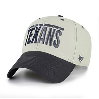 Men's '47 Gray/Black Houston Texans Half Block Text MVP Adjustable Hat
