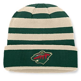 Men's Fanatics Green/Cream Minnesota Wild Fundamental Steady Cuffed Knit Hat