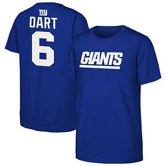 Youth Outerstuff Jaxson Dart Royal New York Giants Name & Number T-Shirt