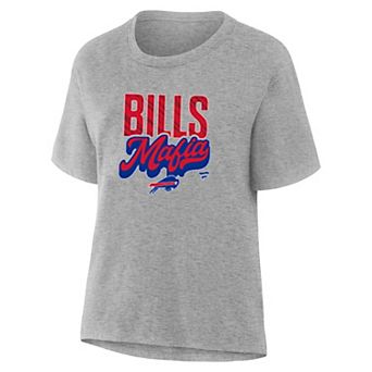 Women's Fanatics Heather Gray Buffalo Bills Plus Size Bills Mafia T-Shirt