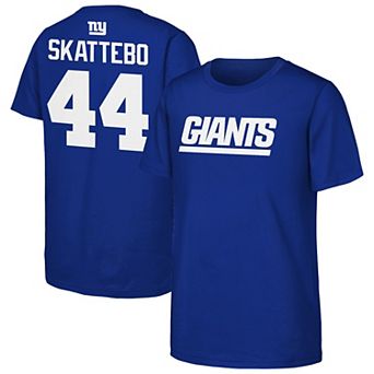 Youth Outerstuff Cam Skattebo Royal New York Giants Name & Number T-Shirt