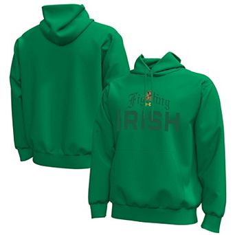 Men's Under Armour #1 Kelly Green Notre Dame Fighting Irish Irish Wear Green Icon Team Fleece Hoodie