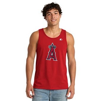 Men's Starter Red Los Angeles Angels Tank Top