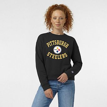 Women's Champion Black Pittsburgh Steelers Heart & Soul Powerblend Sweatshirt