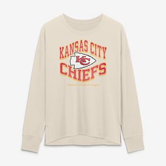 Women's Fanatics Cream Kansas City Chiefs Heritage Legacy Long Sleeve T-Shirt