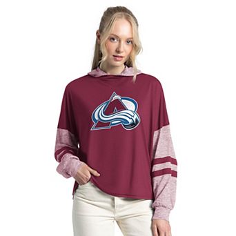 Women's Starter Maroon Colorado Avalanche Fuel Up Long Sleeve Hooded T-Shirt