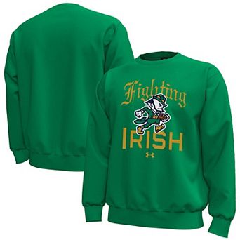 Men's Under Armour #1 Kelly Green Notre Dame Fighting Irish Irish Wear Green Icon Fleece Sweatshirt