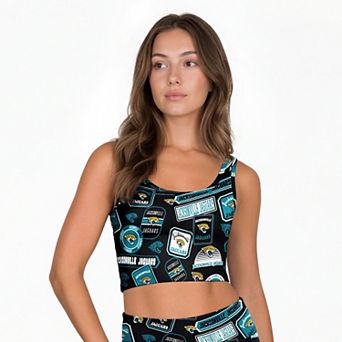 Women's Concepts Sport Black Jacksonville Jaguars Grady Allover Print Bralette
