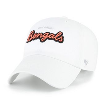 Women's '47 White Cincinnati Bengals Trendy Script Clean Up Adjustable Hat