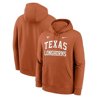 Men's Nike Texas Orange Texas Longhorns Primetime Arched Club Fleece Pullover Hoodie
