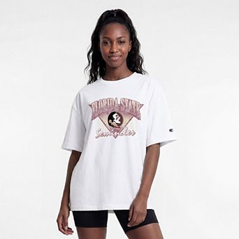 Women's Champion White Florida State Seminoles Retro Oversized T-Shirt