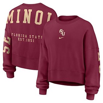 Women's Nike Garnet Florida State Seminoles Oversized Phoenix Pullover Sweatshirt
