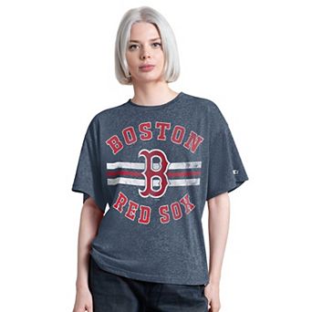 Women's Starter Navy Boston Red Sox Jump Shot Boyfriend Tri-Blend T-Shirt