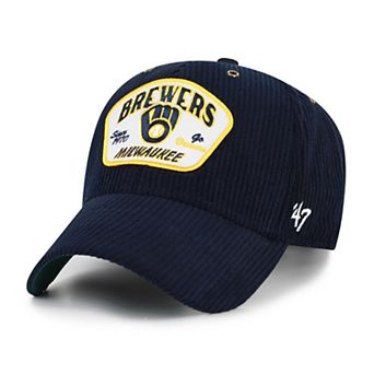 Men's '47 Navy Milwaukee Brewers Accordia Corduroy MVP Adjustable Hat