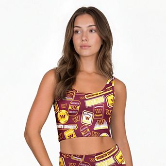 Women's Concepts Sport Burgundy Washington Commanders Grady Allover Print Bralette