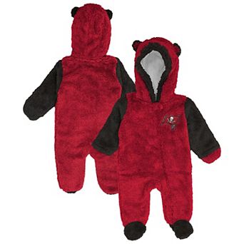 Newborn Outerstuff Red Tampa Bay Buccaneers Teddy Fleece Bunting Full-Zip Sleeper