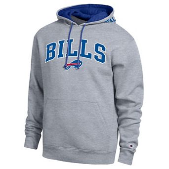 Men's Champion Heather Gray/Royal Buffalo Bills Contrast Hoodie