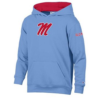 Youth Champion Powder Blue Ole Miss Rebels Fleece Hoodie