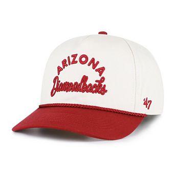 Men's '47 Natural/Red Arizona Diamondbacks Rope Script Hitch Adjustable Hat