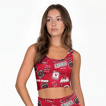 Women's Concepts Sport Red Tampa Bay Buccaneers Grady Allover Print Bralette