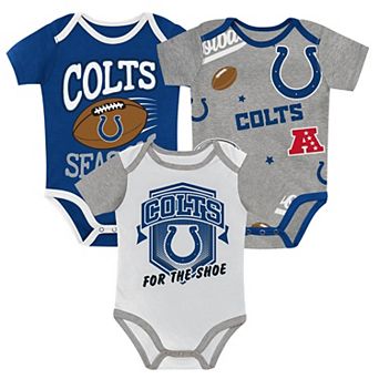 Newborn Outerstuff Indianapolis Colts First Round Pick Three-Piece Creeper Set