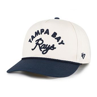 Unisex '47 Natural/Navy Tampa Bay Rays Rope Script Hitch Adjustable Hat