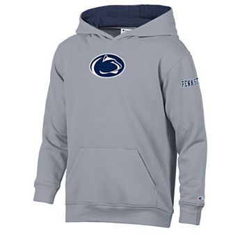 Youth Champion Heather Gray/Navy Penn State Nittany Lions Volume Fleece Hoodie