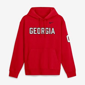 Men's Nike Red Georgia Bulldogs 2026 Sideline Club Fleece Hoodie