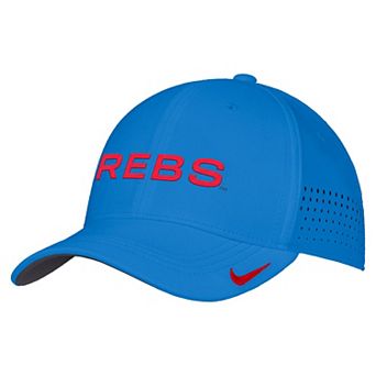 Men's Nike Blue Ole Miss Rebels 2026 On-Field AeroBill SwooshFlex Dri-FIT Hat