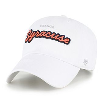 Women's '47 White Syracuse Orange Trendy Script Clean Up Adjustable Hat
