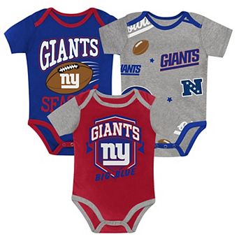 Newborn Outerstuff New York Giants First Round Pick Three-Piece Creeper Set