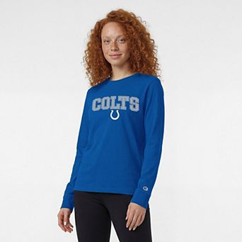 Women's Champion Royal Indianapolis Colts Core Logo Long Sleeve T-Shirt