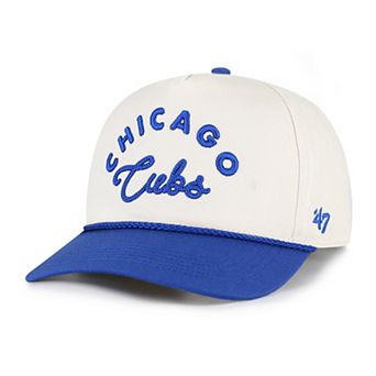 Men's '47 Natural/Royal Chicago Cubs Rope Script Hitch Adjustable Hat