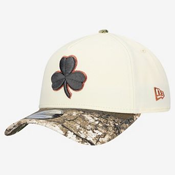 Men's New Era Cream Boston Celtics Realtree Chrome Two-Tone 9FORTY A-Frame Adjustable Hat