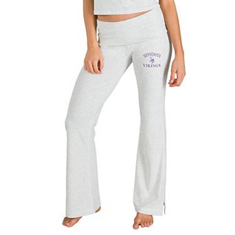 Women's Concepts Sport Gray Minnesota Vikings Fray Flared Split Hem Pants
