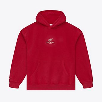 Men's Mitchell & Ness Scarlet Detroit Red Wings Core Essentials Hoodie