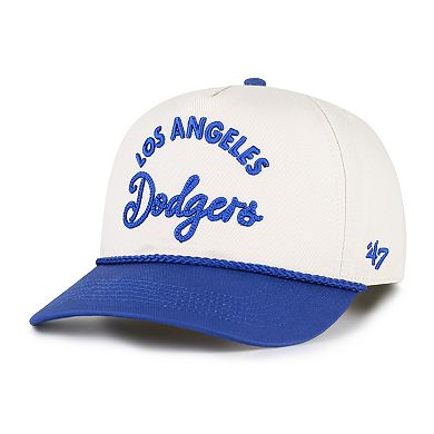 Men's '47 Natural/Royal Los Angeles Dodgers Rope Script Hitch Adjustable Hat