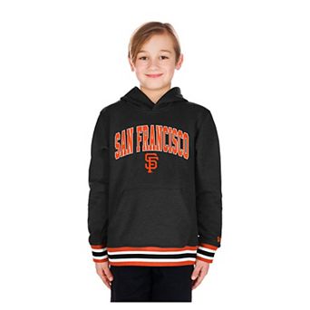 Youth New Era Black San Francisco Giants Knit Trim Pullover Hoodie