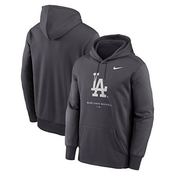 Men's Nike Anthracite Los Angeles Dodgers Therma-FIT Hoodie