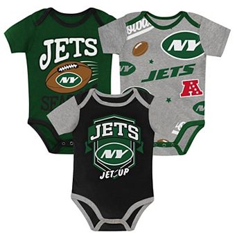 Newborn Outerstuff New York Jets First Round Pick Three-Piece Creeper Set