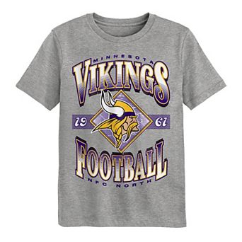 Preschool Outerstuff Dark Heather Gray Minnesota Vikings Of Days Past T-Shirt