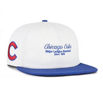 Men's '47 White/Royal Chicago Cubs Script Stack Relaxed Captain Snapback